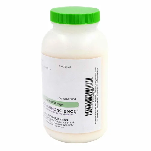 Vista 3 de Cloruro de amonio, granular, 17.64 oz - Grado reactivo - Excelente para experimentos de química o bioquímica - The Curated Chemical Collection by