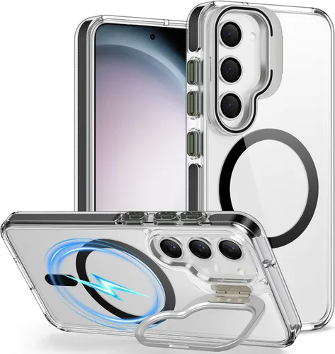 USLAI - Carcasa para Samsung Galaxy S23 5G, soporte de anillo de cámara Negro