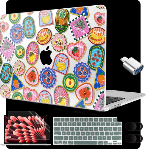 Vista 19 de MEEgoodo Funda para MacBook Air M4/M3/M2 de 15.3 pulgadas 2025 2024 2023, compatible con el modelo (A3241/A3114/A2941) para MacBook Air de 15