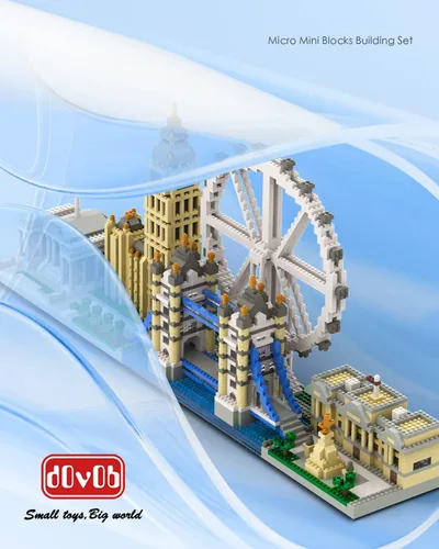 Vista 4 de dOvOb Architecture London Skyline Collection - Juego de microbloques y regalo para niños y adultos (3076 piezas)