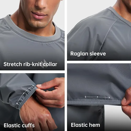 Vista 6 de HOTSUIT Traje de sauna para hombre, traje de sudor, chaqueta de entrenamiento duradera para gimnasio