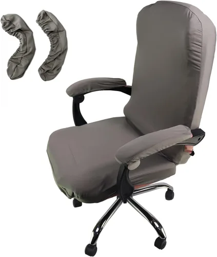 Vista 10 de WOMACO Fundas para silla de oficina, funda elástica para silla de computadora con fundas para reposabrazos, fundas universales para silla de jefe
