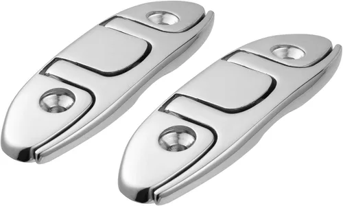 YUSOVE Tacos plegables para barco de 4-1/2 pulgadas, acero inoxidable 316, tacos de muelle abatibles, paquete de 2