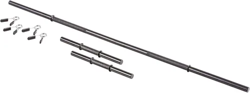 Vista 7 de US Weight Juego de pesas de 105 libras para gimnasio en casa, juego de pesas ajustables con dos barras de mancuernas y barra completa de 6 pies