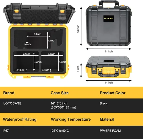 Vista 6 de Funda para multiherramienta oscilante Dewalt - Compatible con DCS356B DCS354B DCS353B, caja de herramientas protectora resistente