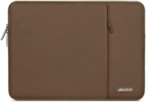 Vista 203 de MOSISO Funda vertical de poliéster con bolsillo para laptop de 13 pulgadas, para computadora MacBook Air M4, M3, M2 y M1 de 2025 a 2018 y Pro M2