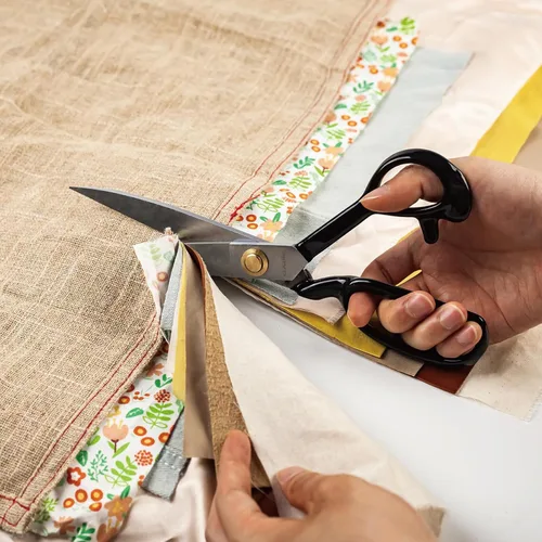 Vista 6 de KEARING Tijeras de 22,8 cm de sastre resistentes para tela, profesionales, aptas para cortar con precisión cuero, denim y telas de múltiples capas