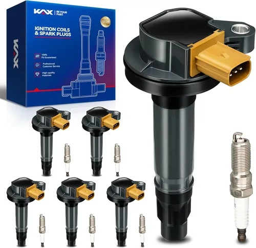 Vista 22 de KAX Juego de 4 bobinas de encendido y bujía de iridio doble para Toyota Corolla 1999-2004 2007-2008, Corolla 2005-2006 1.8L, Matrix 2003-2006 1.8L