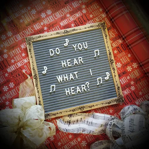 Vista 2 de Woodburned Art Felt Letter Board Set with Stand, 340 White Letters, Bag and COA - Limited Edition Fleuri Design - Dark Gray Felted Board in a 10x10