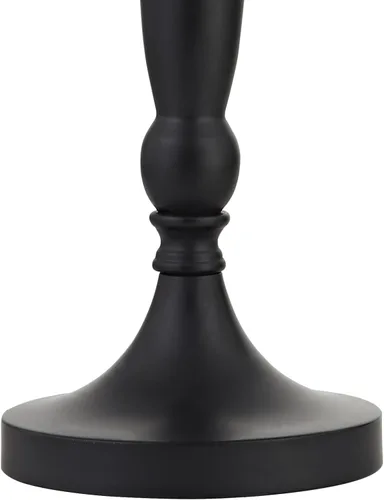 Vista 6 de Maxax Juego de 3 lámparas de mesa y lámpara de pie, lámparas tradicionales con pantalla de tela de lino blanco para sala de estar, dormitorio, sala