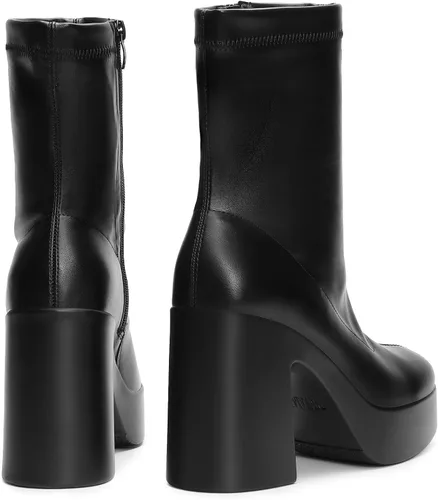 Vista 3 de DREAM PAIRS Botines de plataforma gruesa para mujer, tacón alto, punta cuadrada, ligeros, cómodos, para fiesta, para mujer
