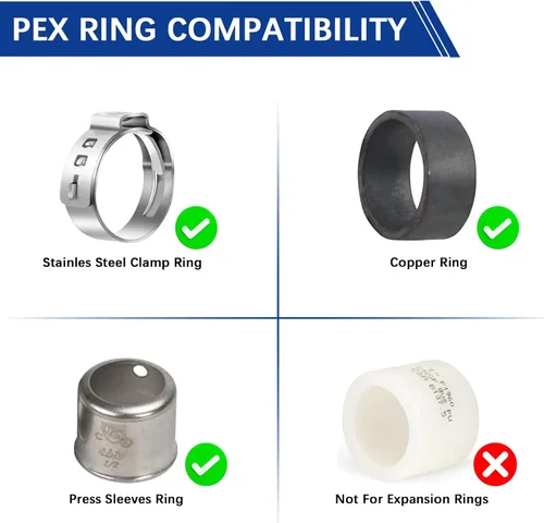 Vista 5 de Válvulas de bola PEX de 3/4 de pulgada, 20 piezas de válvulas de bola de cierre de puerto completo de latón PEX, válvulas Pex de latón de puerto