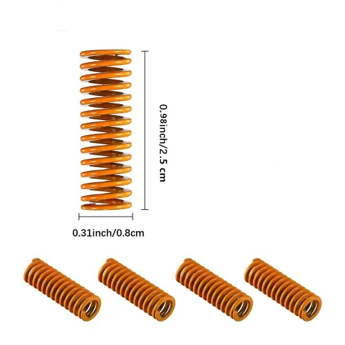 Vista 4 de 3Dman 4 tuercas niveladoras de torsión manual de 1.575 pulgadas + 4 piezas de compresión de resorte de cama caliente + 4 tornillos M4x40mm