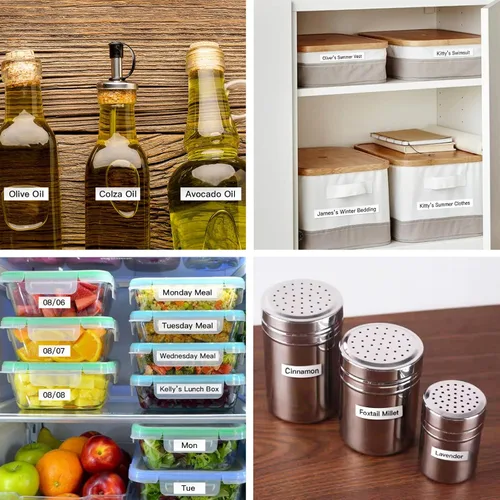 Vista 5 de Máquina etiquetadora Bluetooth SUPVAN E10 con cinta, etiqueta continua impermeable, aplicación versátil con 35 fuentes y más de 1k iconos