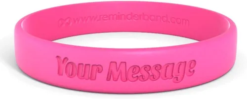 Vista 7 de Reminderband - Pulsera clásica de silicona 100% personalizada – Pulsera de goma de silicona personalizada – Personalizable, eventos, regalos, apoyo