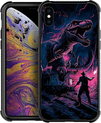 Vista 30 de Funda compatible con iPhone XR, diseño de elefantes africanos para niñas, diseño de patrón a prueba de golpes, antiarañazos, carcasa trasera