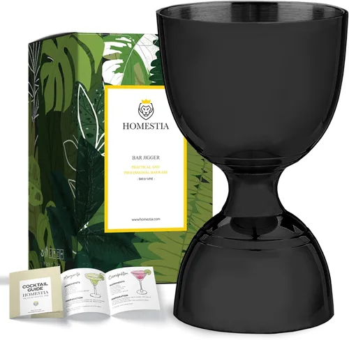 Vista 17 de Homestia Jigger japonés – Medidor doble de cóctel para camarero, jigger de cobre con medidas en el interior, herramientas de barra de acero