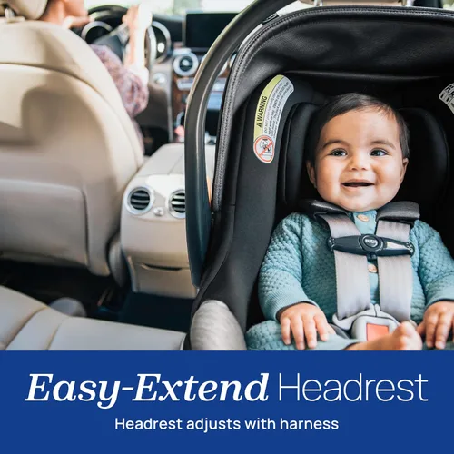 Vista 4 de Chicco KeyFit Max Zip ClearTex Asiento y base de automóvil para bebés, asiento orientado hacia atrás para bebés de 4 a 30 libras, soporte