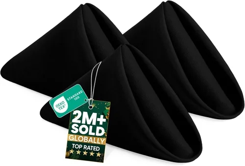 Vista 10 de Utopia Home Paquete de 24 servilletas de tela de 20 x 20 pulgadas, servilletas de cena 100% poliéster con bordes dobladillos, servilletas lavables