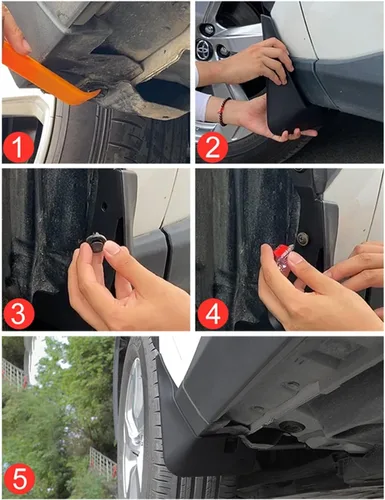 Vista 6 de KRIVS 4 aletas de coche aptas para Toyota Fit para RAV4 RAV 4 2019-2021 2022 2023 XA50, guardabarros duraderos