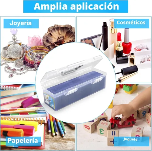 Vista 7 de SUNEZLGO Caja de almacenamiento para Toploader, caja de almacenamiento de tarjetas intercambiables de plástico, estuche de naipes de juego, grande