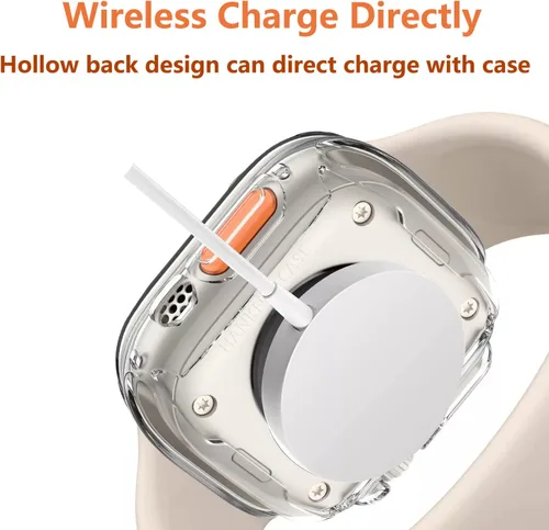 Vista 3 de HANKN Paquete de 2 fundas protectoras de pantalla de TPU suave de cobertura frontal completa para Apple Watch Ultra 3 2 1 de 1.732 pulgadas, fundas