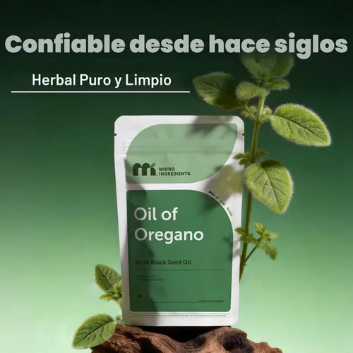 Vista 4 de Micro Ingredients Aceite de orégano con aceite de semilla negra, 75 cápsulas blandas Complejo de aceite de orégano 2 en 1 y aceite de semilla