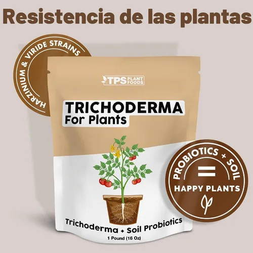 Vista 3 de Trichoderma para plantas, ideal para trasplantes y plantas establecidas, también incluye probióticos del suelo, micorrizas y bacterias (16 onzas)