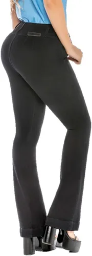 equilibrium J8915 - Jean Colombiano Bootcut para Mujer - Jean Curvy Stretch Mid Rise - Jean Colombiano Levanta Cola