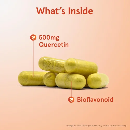 Vista 3 de Quercetin de Jarrow Formulas, cápsulas de 0.017 onzas, QUER, 1, 1