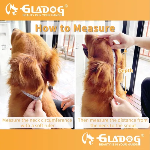 Vista 3 de Collar de cono suave para perro, 2 piezas (para tamaño exacto) cono de plástico flexible para perros después de la cirugía, collar de recuperación