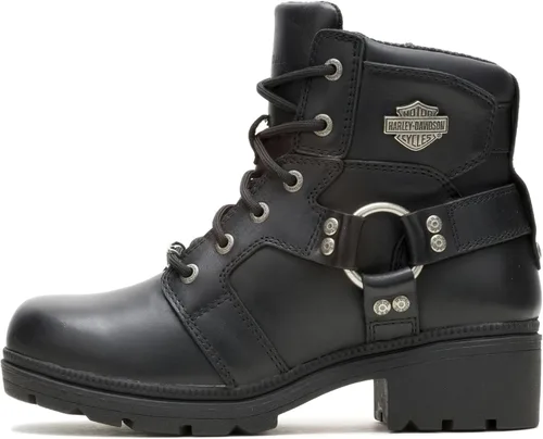 Vista 7 de Harley-Davidson Botas de moto Jocelyn de 5.5 pulgadas de cuero negro para mujer. D83775