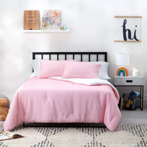 Vista 21 de LINENSPA - Edredón de microfibra hipoalergénico, con relleno sintético, para usar todo el año, tamaño matrimonial, rojo/negro