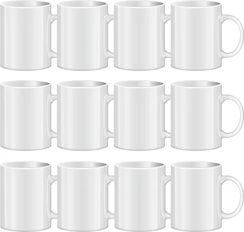 Vista 8 de TANGLONG Tazas de sublimación de 15 onzas, tazas de café a granel, tazas para sublimar, 6 colores surtidos, juego de 12