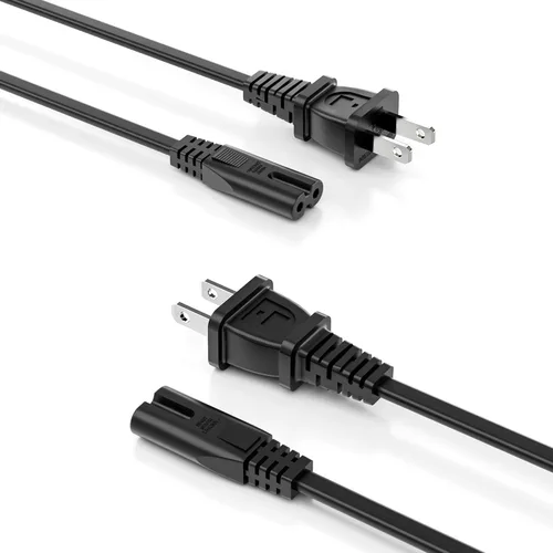 Vista 9 de Cable de alimentación de CA para Sony PS5, PS4, PS3, Slim PlayStation 5, 4, 3, Xbox Series X/S, Xbox One X/S, TV, impresora universal de 2 clavijas