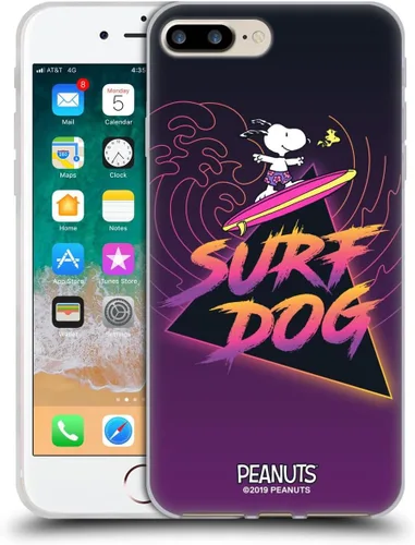 Vista 110 de Head Case Designs Funda de gel suave con licencia oficial de Peanuts Tropical Surf Snoopy Aloha Disco compatible con Apple iPhone 13 Mini