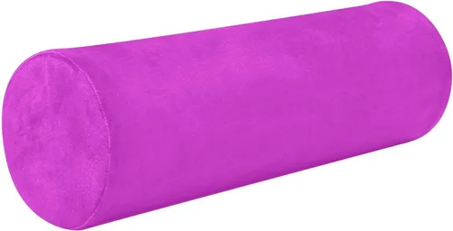 Vista 9 de Almohada cervical rosa para aliviar el dolor de cuello, almohadas redondas para el cuerpo, soporte lumbar, almohada de rodilla para cama, piernas