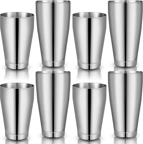 Vista 7 de Dandat Boston - Juego de 16 cocteleras de acero inoxidable, coctelera de martini, bartending, barra de 18 onzas y 28 onzas, mezclador profesional