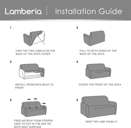 Vista 7 de Lamberia Funda de sofá de alta elasticidad para sofá de 2 cojines, funda de sofá biplaza de 3 piezas, gruesa y lavable, funda de sofá jacquard