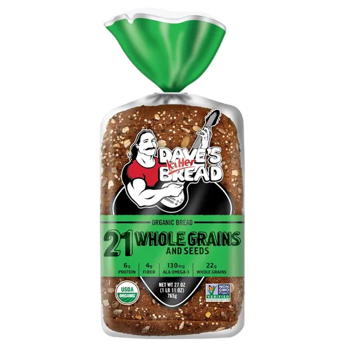 Dave's Killer Bread 21 granos enteros y semillas, pan orgánico de grano entero, pan de 27 onzas