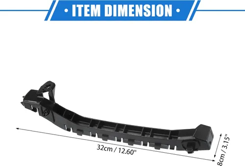 Vista 6 de Soporte de montaje para parachoques de coche compatible con Subaru WRX STI 2013-2014, soporte de parachoques delantero izquierdo negro de plástico