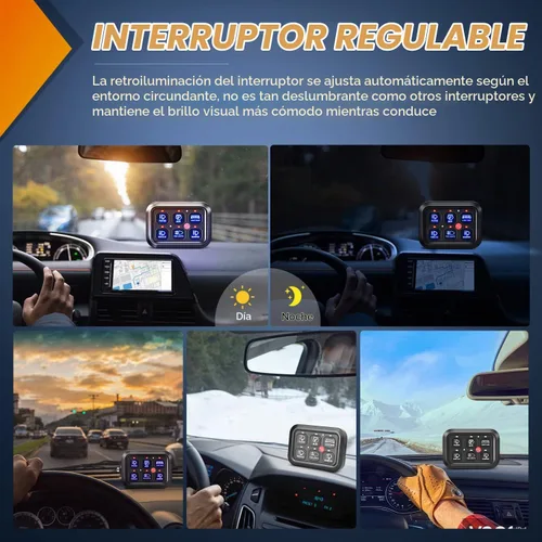Vista 3 de Nilight Panel de Interruptores de 6 Posiciones Sistema de Relé de Control de Circuito Universal con Arnés de Cableado con Fusible LED Pod Regulable