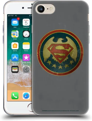 Vista 166 de Head Case Designs Funda de gel con logotipo negro y rojo de Superman DC Comics con licencia oficial [protección de grado militar] compatible