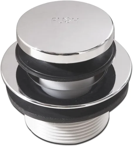 Vista 9 de Tapón de Drenaje de Bañera Tip-Toe con Buje de Plástico ABS, Se Adapta a Interior de 1-1/2 Pulgadas o 1-3/8 Pulgadas, Fácil de Instalar, Negro Mate