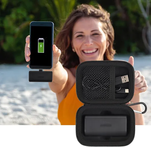 Vista 6 de Boobowl Funda compatible con Anker Nano Power Bank con conector Lightning incorporado de 5,000 Mah 12W, soporte de almacenamiento portátil