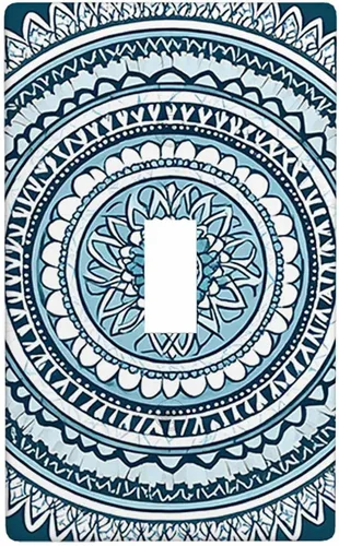 Vista 69 de Moslion Placa de pared basculante de mármol gris y marrón de 1 cuadrilla, arte de granito fluido, onda fluida, salida única, interruptor de luz