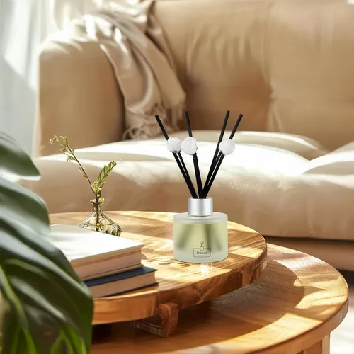 Vista 6 de Brakula Juego de 2 difusores de varillas aromáticas, con aroma a bambú, fragancia para el hogar con 14 varillas, decoración para el baño, difusores