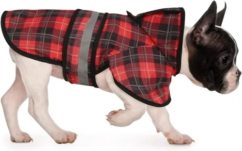 Vista 7 de HDE - Impermeable protector con capucha para perros y cachorros, tallas de la S a la XL (diseño de patos de goma, talla S)