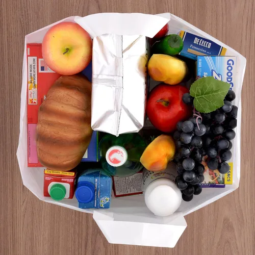 Vista 5 de Prime Line Packaging Bolsas de plástico blancas, bolsas de regalo de compras con asas para pequeñas empresas, comestibles, servicio de alimentos