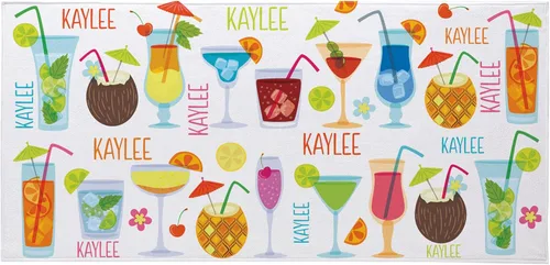 Vista 20 de Let's Make Memories Toalla de playa personalizada – Toalla de piscina única – Mezcla de algodón/poliéster – 30 pulgadas de ancho x 60 pulgadas